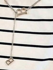 SHEIN Áo nữ bán chạy với họa tiết sọc và ruy băng, kiểu dáng bất đối xứng, vai lệch. - Nhiều màu - Xem 4