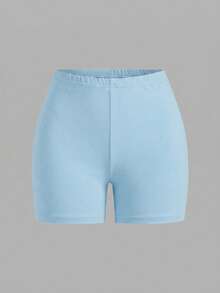SHEIN EZwear 女款休閒極簡純色大尺碼兩件組內搭褲，適合夏季 - 彩色 - 查看 3