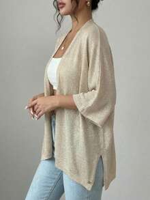 Poncho Corte Asimétrico para Mujer - Beis - Ver 3