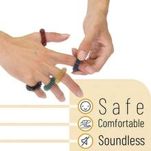 MINKOJA MINKOJA Set Of 10, Rings Designed To Alleviate Stress And Restlessness, Fidget Rings That Help Reduce Anxiety, Calming Rings For Stress Relief, Sensory Massagers Suitable For ADHD And Autism, Discreet Stress Relief Rings - Multicolor - View 4