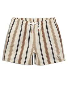 Manfinity KASUA Men's Drawstring Waist Patchwork Color Casual Beach Shorts, Holiday - Apricot - View 7