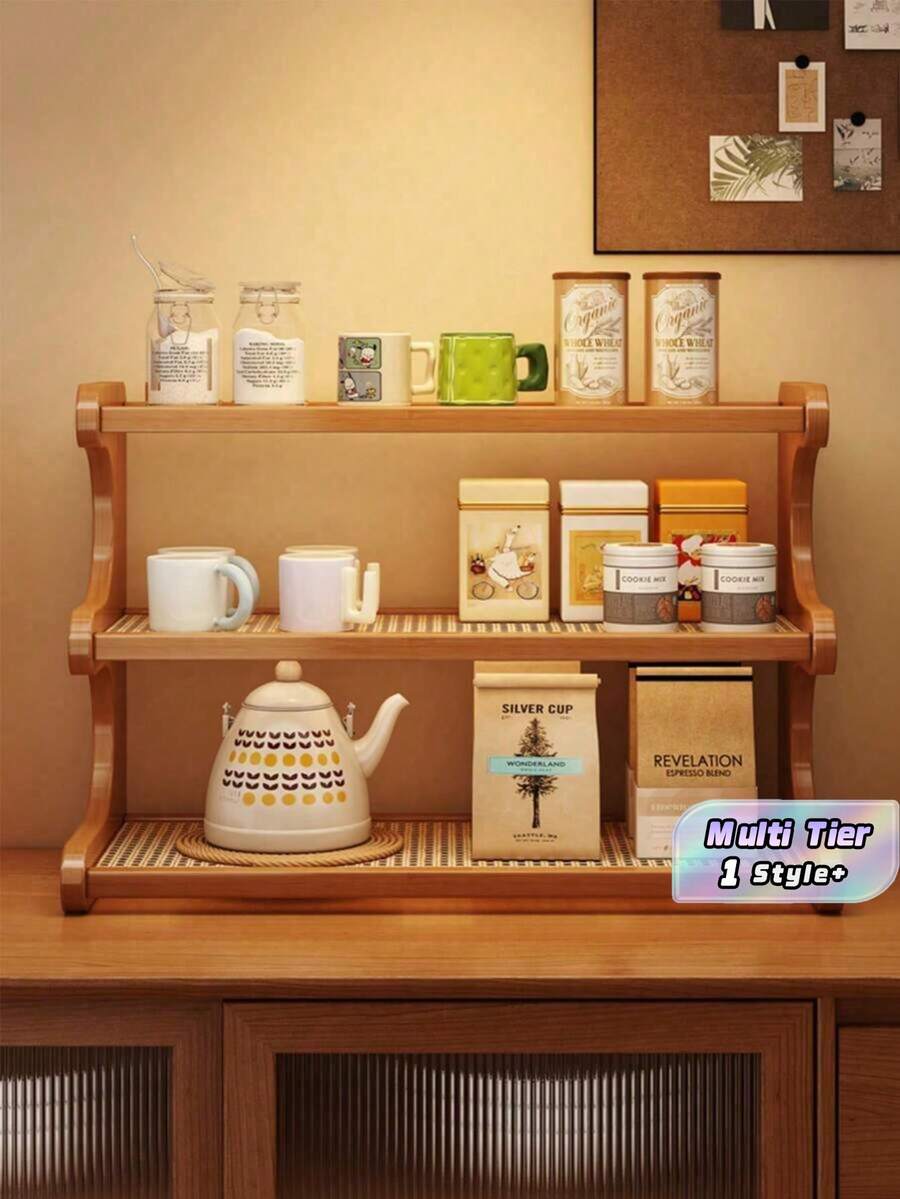 1PC Stepped Multi Tier Ladder Shelf Black For Plant Pot Balcony Windowsill Flower Cup Desk Display Stand Organizer - Brown - View 1