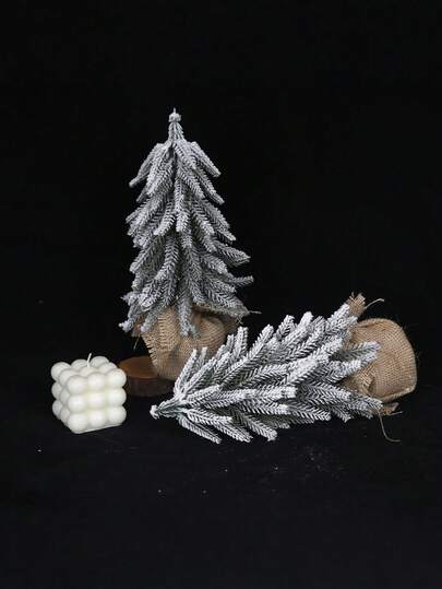 迷你雪景圣诞树，PE植绒圣诞树桌面摆件，家居装饰，圣诞装饰，房间装饰，冬季圣诞装饰，圣诞礼物