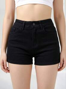 Mini short de mezclilla para mujer - Mezclilla - Ver 1