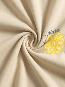 RivetRise 男士休闲宽松图案印花圆领短袖T恤 - 杏色 - 查看 3