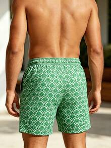 Azuldrift Quần short đi biển nam cỡ nhỏ in họa tiết hoa. - màu xanh lá - Xem 8