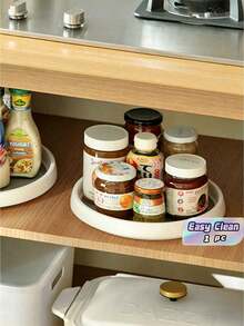 10-Inch Tilting And Rotating Storage Box, Suitable For Storage And Organization In Cabinets, Pantries, Kitchens, Bathrooms, Refrigerators, Countertops, Seasoning Racks, Etc. - Multicolor - View 1