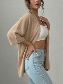 Poncho Corte Asimétrico para Mujer - Arena - Ver 3