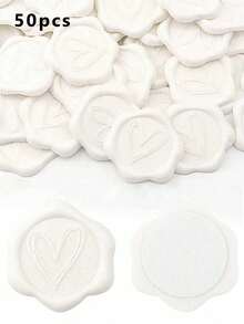 20/30/50/100 张蜡封贴纸，婚礼请柬信封封口贴纸，自粘信封封口贴，适用于婚礼、请柬、信封、礼品封口，圣诞节完美之选 - 白色 - 查看 11