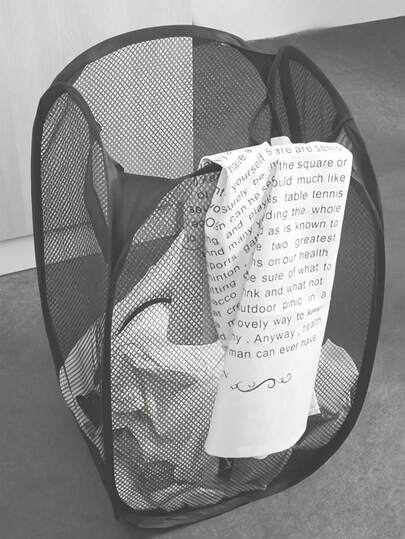 Black Foldable Laundry Hamper With Multi-Pocket Organizer - Large Capacity Mesh Fabric Basket, Collapsible Storage Bin With Handles For Dorm, Apartment, Bedroom, Bathroom | Space-Saving Closet, Wardrobe, Linen Organizer, Portable Clothes Basket