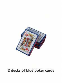 SHEIN 2 lá bài Poker, Bài tây, Bài Poker tiêu chuẩn, Bài tây dành cho người lớn, Bài tây chống thấm nước, Lá bài Joker lớn cao cấp, Quà Giáng sinh, Đồ dùng tiệc tùng, Bài tây, Trò chơi bài trong tiệc, Trò chơi bài, Hộp đựng bài, Bài tây, Bài tây, Trò chơi bài, Bài tây, Trò chơi bài Poker - Nhiều màu - Xem 11