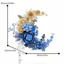 950pcs Moon Flower Building Blocks Toy Set, Home Decor, Creative 3D Wall Art Decoration, Exquisite Floral Building Blocks Set, Valentine's Day Small Particle DIY Fun Holiday/Birthday Gift, 1000+Pcs - Multicolor - View 9