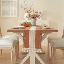 1PC Ramadan Table Runner Linen-Look Decorative Fabric Dining Table Cover Sideboard Scarf Islamic Holiday Home Decor - Multicolor - View 12