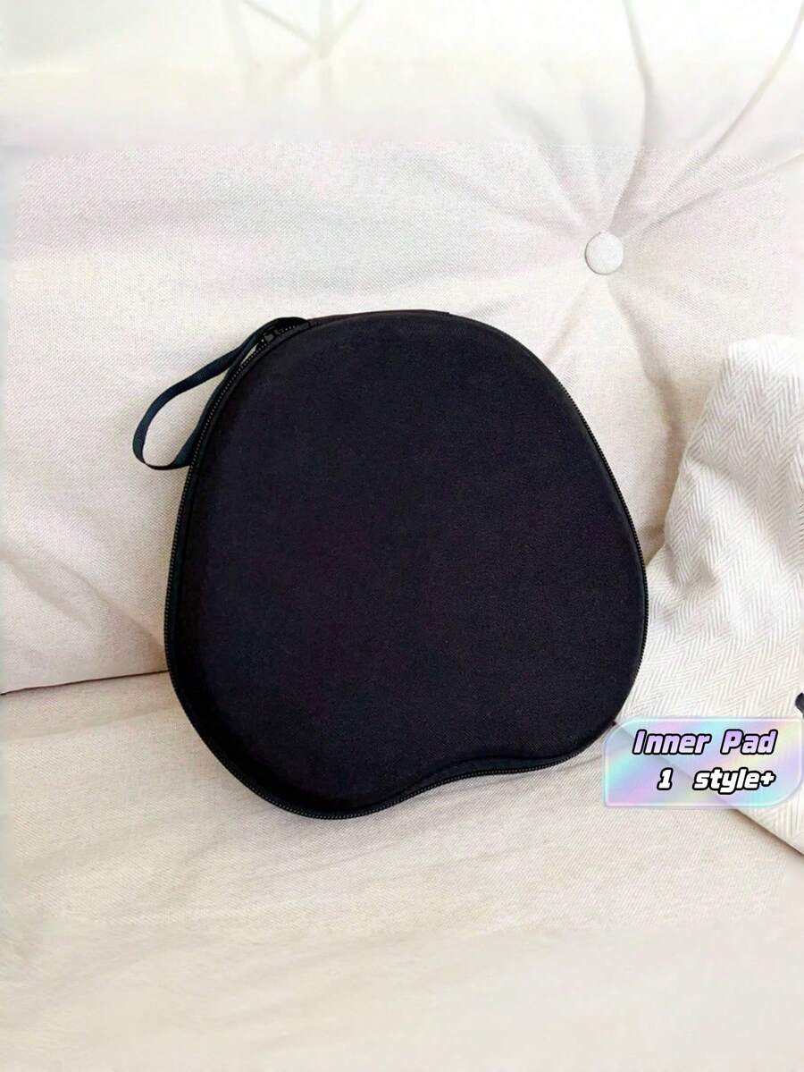 SHEIN 1 Estuche de transporte a prueba de golpes de EVA para auriculares Max, de unicolor con cierre de cremallera, funda protectora con cubierta para almohadillas para el hogar y la oficina, artículo de moda - Multicolor - Ver 1