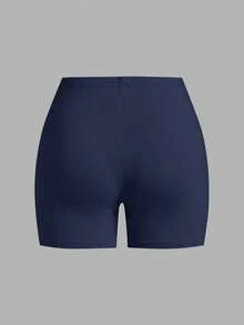 SHEIN EZwear 女款休閒素色兩件組大尺碼內搭褲，適合夏季 - 彩色 - 查看 5