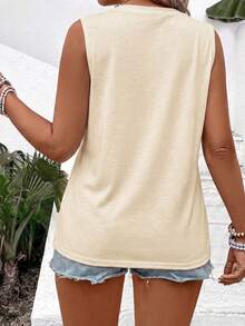 EMERY ROSE Blusa casual versátil de uso diario con aplicaciones de encaje para mujer de talla grande - Multicolor - Ver 2