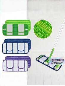 1PC 2PCS 3PCS Cationic Material Microfiber Mop Pads 12 Inch Reusable Washable For Robot Vacuum Cleaner High Absorption Easy Clean Home Cleaning Accessories - various - View 1