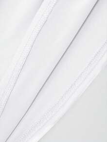 Airaco Áo thun nữ cổ tròn tay ngắn màu trắng dáng rộng thoải mái - trắng - Xem 5