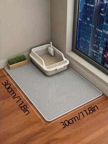 1pc Extra Large Double Layer Cat Litter Mat EVA Material Anti Splash Leak Proof Non Slip Washable Waterproof Odor Proof Easy Clean For Litter Box Protection - Multicolor - View 13