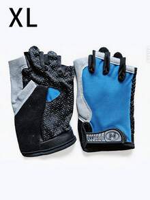 Sports Cycling Half-Finger Gloves, Unisex, Shock-Absorbing Training, Gym Workout, Breathable Mesh Gloves, Sports Protective Gear - Blue - View 6