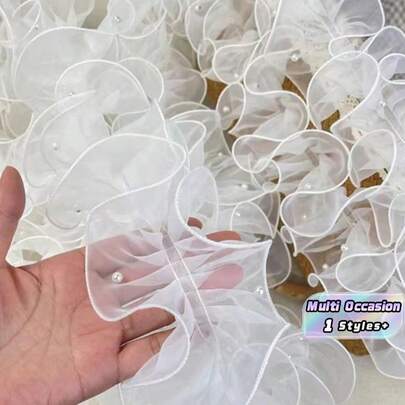 1 Cuộn Ruy băng ngọc trai satin trang trí cho bó hoa cưới, gói quà, thủ công DIY, phụ kiện tóc, trang phục thời trang, trang trí tiệc, quà tặng mùa xuân hè