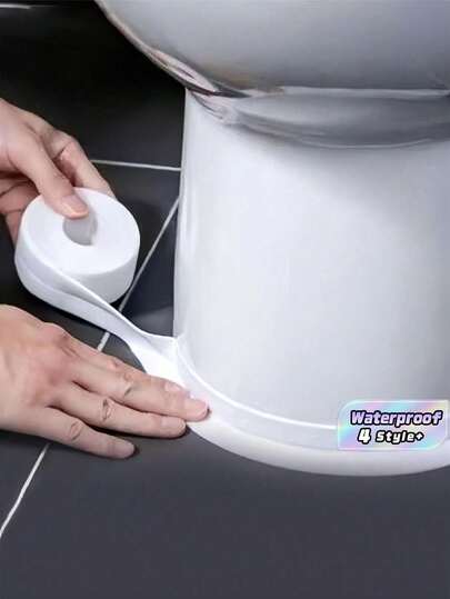1 ROLLO de cinta selladora impermeable y anti moho de 3,2 m x 2,2 cm para mejoras en el hogar, autoadhesiva de silicona para bordes y esquinas de azulejos en cocina, baño, bañera y inodoro