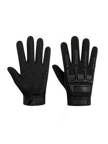 1 Pair Tactical Gloves, Touch Design, Fitness Protection, Full Finger Gloves For Sports, Motorcycle Riding, Hunting, And Walking. - Multicolor - View 2
