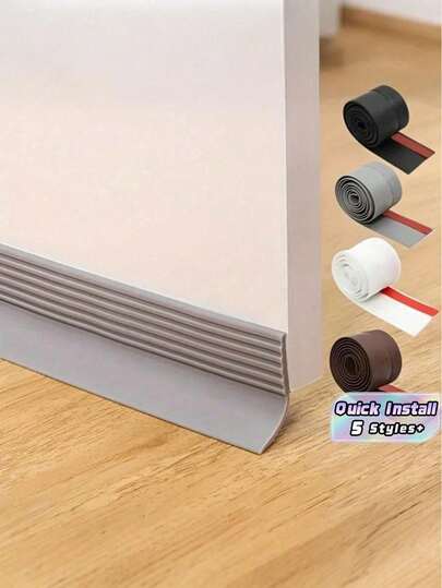 1 rollo de 36mm x 2M Tira de sellado inferior de puerta a prueba de viento, a prueba de sonido y a prueba de agua con adhesivo para el espacio entre puertas de vidrio y de madera, bloqueador de corrientes de aire y protección contra las inclemencias del tiempo