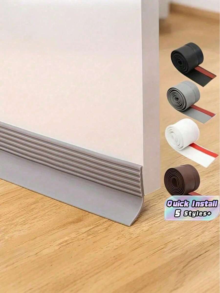 1Roll 36mm X 2M Lower Door Seal Strip Windproof Soundproof Waterproof Self Adhesive For Glass Wooden Door Gap Draft Blocker Weatherproofing - Multicolor 2m - View 1