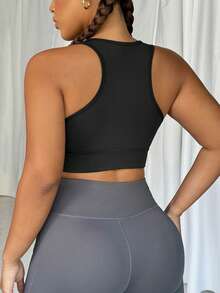 Slayform Slayform Plus Size High Impact Front Closure Adjustable Sports Bra - Black - View 2