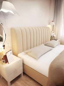 1PC Thick Plush Soft Padded Solid Anticollision Full Wrap Dustproof Headboard Cover Bedroom Home Decor Headboard Protector - White - View 12