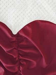Áo croptop nữ màu đen chấm bi phối nhiều mảnh, áo thun xuyên thấu gợi cảm bằng vải lưới. - Nhiều màu - Xem 6