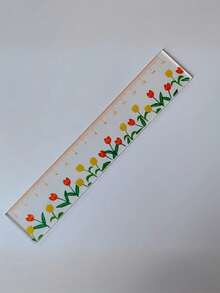 Bộ 1/4 thước kẻ hoa trong suốt dùng cho trường học, thước kẻ acrylic 5,91 inch, đồ dùng học tập và văn phòng - Nhiều màu - Xem 10