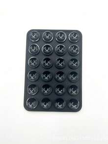 1pc Mobile Phone Silicone Suction Cup, With 24 Square Suction Cups , Silicone Double-Sided Suction Cup Phone Stand, Suitable For Phone Case, Selfie, Video, Multi-Scene Suction Cup - Multicolor - View 21