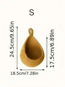 1PC Bohemian Style Woven Wall Hanging Basket Teardrop Shape Storage For Kitchen Fruits Vegetables Home Decor Organizer Decorative Plant Holder - Khaki - View 19