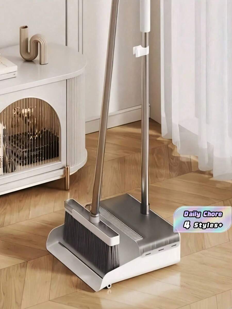 Một bộ chổi trong suốt dày dặn, chất lượng cao, dễ vệ sinh, dùng cho gia đình, bán buôn, dụng cụ dọn dẹp nhà cửa, bộ dụng cụ quét nhà thiết yếu - Nhiều màu - Xem 1