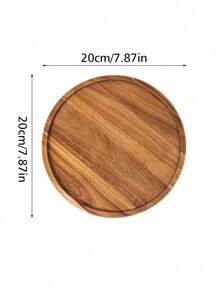 1 Set 12 Inch Round Wooden Elegant Rustic Farm Candle Holder Decorative Tray Centerpiece Natural Color For Kitchen Dining Room Home Decor Farmhouse Style Vintage Handmade Table Decor - Multicolor - View 12