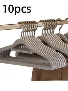 5/10PCS Velvet Hangers Non Slip Non Marking For Clothes Storage Home Dormitory Back To School Season Wardrobe Organization Space Saving - Multicolor - View 9