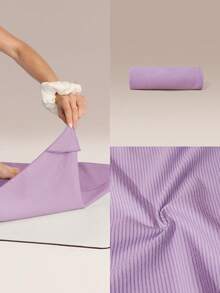 GLOWMODE Fresh Focus Sweat-Wicking Quick-Dry Non-Slip Yoga Pilates Mat Towel Studio Gym Daily Active Wear - Mauve Purple - View 6