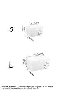 4个/2个卡片收纳盒，透明桌面小物件收纳盒带盖，卡片抽屉收纳盒，桌面整理盒 - 白色 - 查看 11