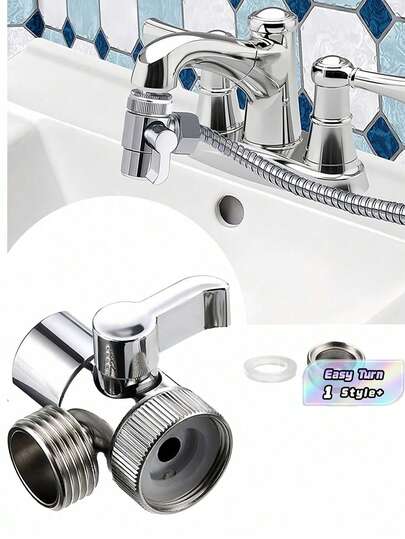 1PC  Shower Head Diverter Valve 3 Way Splitter Faucet Connector For Toilet Bidet And Bathroom Shower Accessories Installation