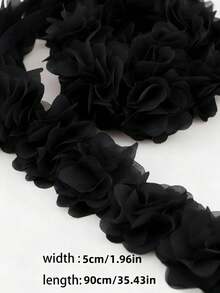 1PC Floral DIY Webbing For Crafts Flower Decorations Handmade Projects Home Decor Wedding Party Wall Decoration Creative Art Supplies - Black - View 5