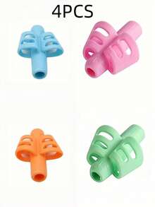 2PCS/3PCS/4PCS/5PCS Multicolor Silicone Ergonomic Pencil Grips Handwriting Posture Correction Tool Writing Aid For School Supplies Stationery - Multicolor - View 18
