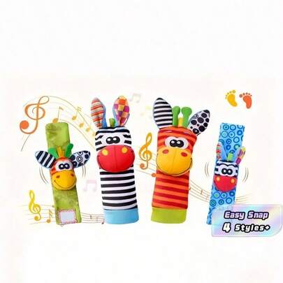 Bộ 2 hoặc 4 món đồ chơi lục lạc đeo cổ tay bằng chất liệu mềm mại, đồ chơi tìm chân kích thích giác quan, đồ chơi tất nhiều màu sắc chủ đề Halloween, đồ chơi lục lạc vui nhộn, quà tặng hoạt động kích thích giác quan, vật phẩm mới lạ cho lễ hội, giải trí bằng vải mềm.