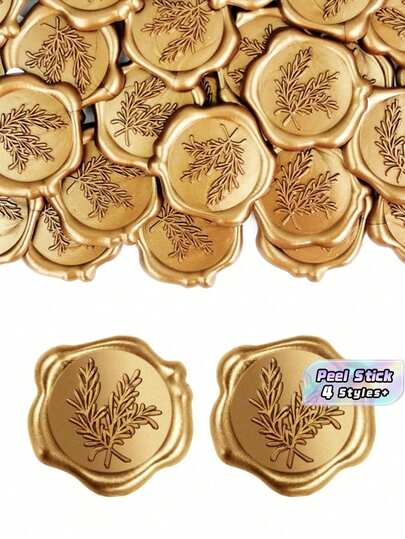 20 cái, 30 cái, 50 cái, 100 cái, tem niêm phong sáp tự dính, kiểu cổ điển, dùng cho thiệp mời đám cưới, quà tặng Giáng sinh, đồ dùng tiệc tùng, trang trí thiệp.
