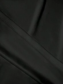 BATMAN X SHEIN 男士休閒百搭印花圓領短袖運動T恤，健身房適用 - 黑色 - 查看 5