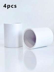Caja de arreglo floral redonda blanca, set de 4 piezas/10 piezas, caja de envoltura de flores, empaque de flores para el Día de San Valentín, balde de flores de mano, mini balde de abrazo - Blanco - Ver 9