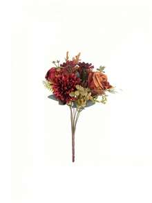 1/3/10 Romantic Roses, Artificial Flower Ornaments, Plastic Flowers, Hand-Held Flowers, Outdoor Decoration, Suitable For Wedding/Home/Bedroom/Living Room/Dining Table Decoration/Bridal Bouquet/Mother's Day/Autumn Decoration - Orange - View 9