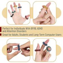MINKOJA MINKOJA Set Of 10, Rings Designed To Alleviate Stress And Restlessness, Fidget Rings That Help Reduce Anxiety, Calming Rings For Stress Relief, Sensory Massagers Suitable For ADHD And Autism, Discreet Stress Relief Rings - Multicolor - View 9