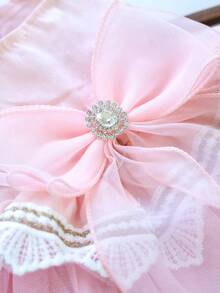 PETSIN 1pc Cat/Dog Dress, Spring/Summer Thin Princess Style Pink Dress, Suitable For Small Dogs To Wear Formal Dresses - Pink - View 7